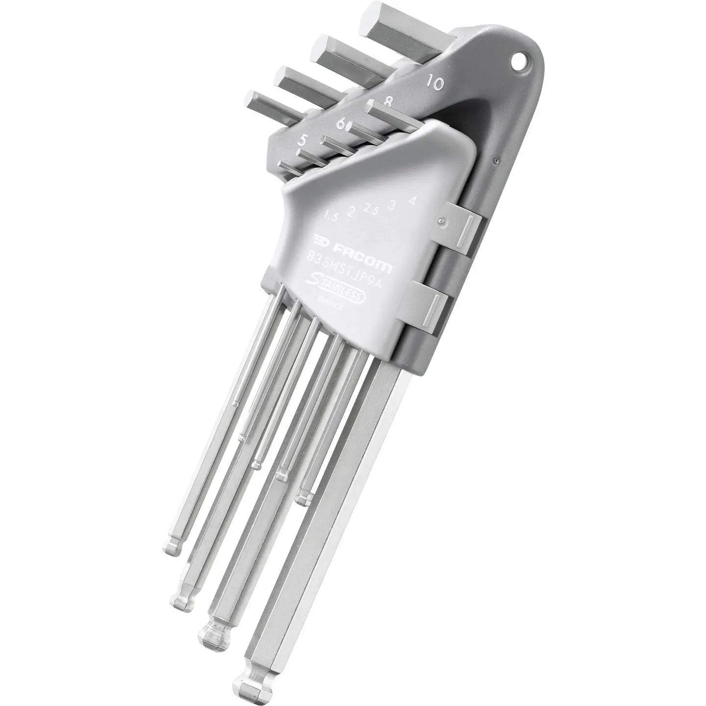 B-Ware Facom Stiftschlüssel Winkelschraubendreher Set Edelstahl Kugelkopf 9 Teilig  - 3148519338218