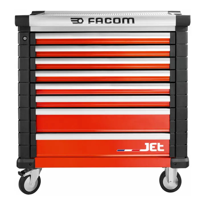 B-Ware Facom Werkstattwagen Rot 3020 Werkzeugwagen Jet 8 Schubfächer 4 Module Schloss - 3662424106835