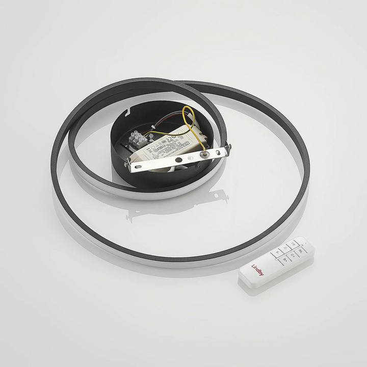 Lindby Led Deckenlampe Emisua Deckenlampe Lampe Cct Dimmbar 22 Watt Schwarz B-Ware