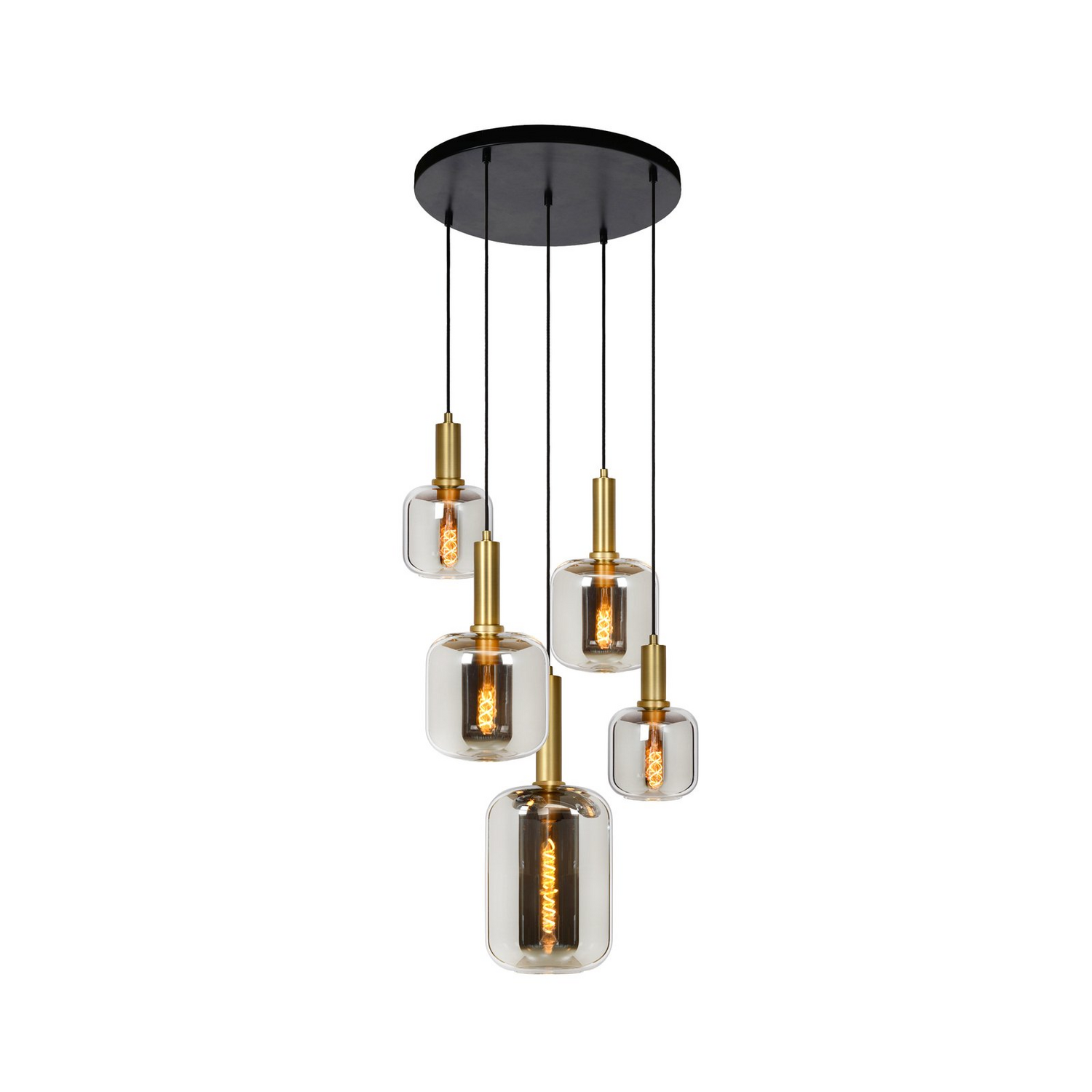 Lucide Hängelampe Joanet Hängeleuchte Deckenlampe Lampe Rauchglas Fünfflammig845 B-Ware - 5411212451439