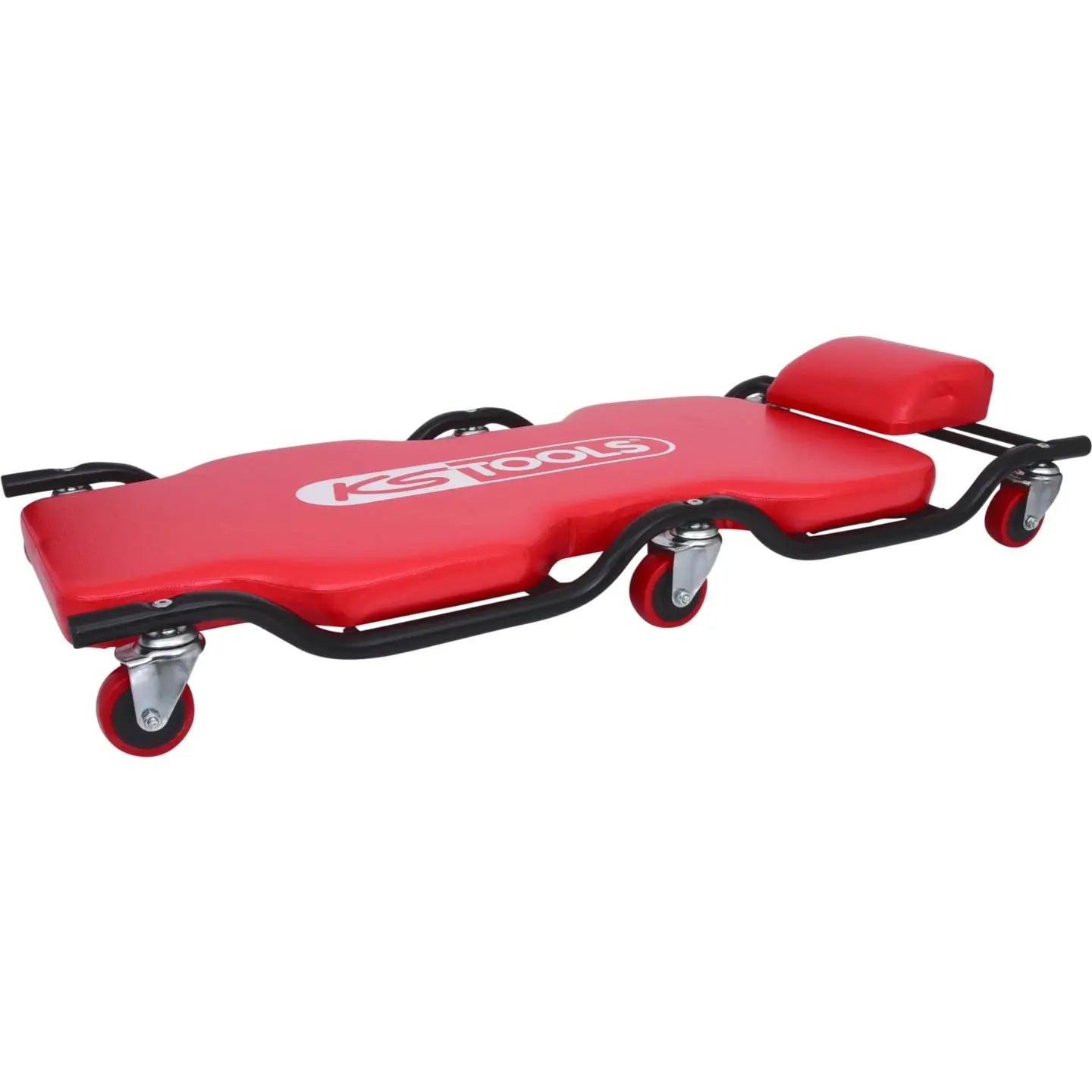 B-Ware Ks Tools Fahrbare Liege Rollbrett Transportroller Metall L X B 1160 X 540 Mm Rot - 4042146713525