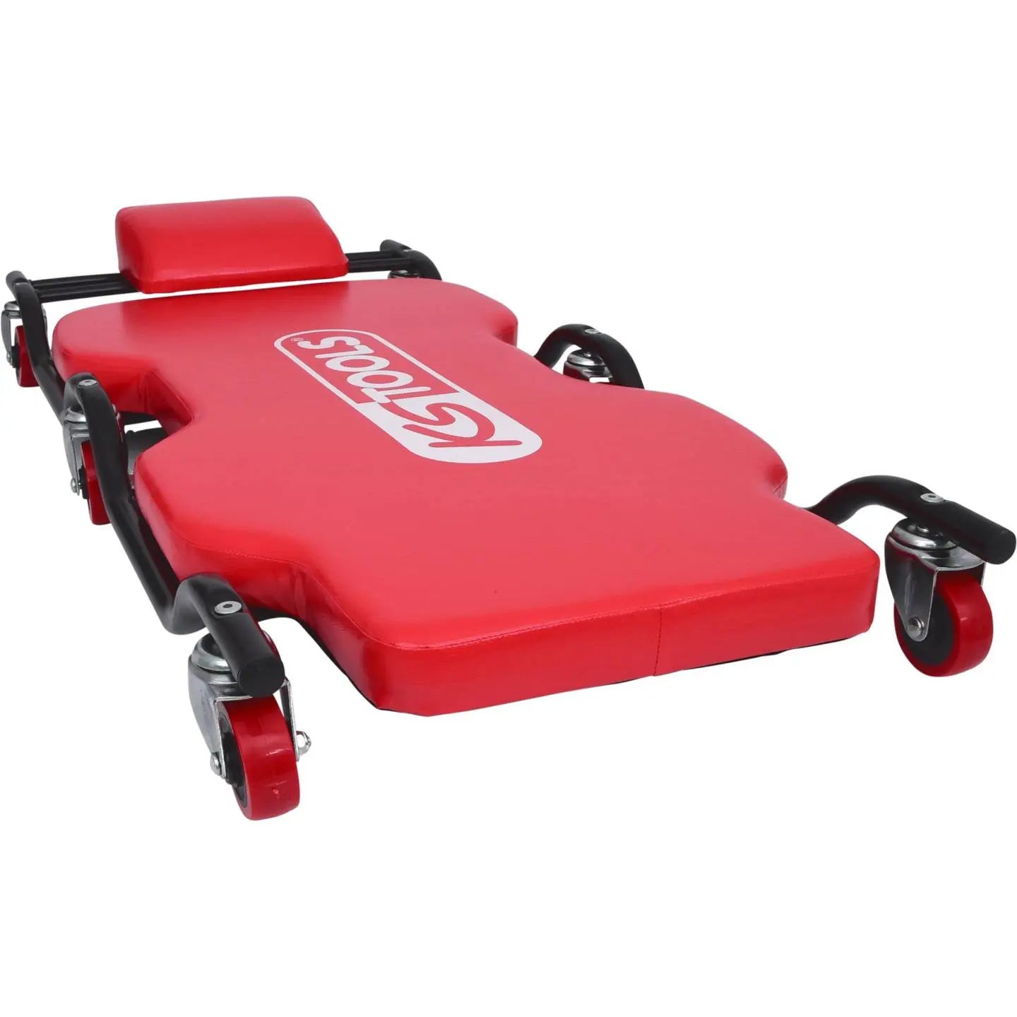 B-Ware Ks Tools Fahrbare Liege Rollbrett Transportroller Metall L X B 1160 X 540 Mm Rot - 4042146713525