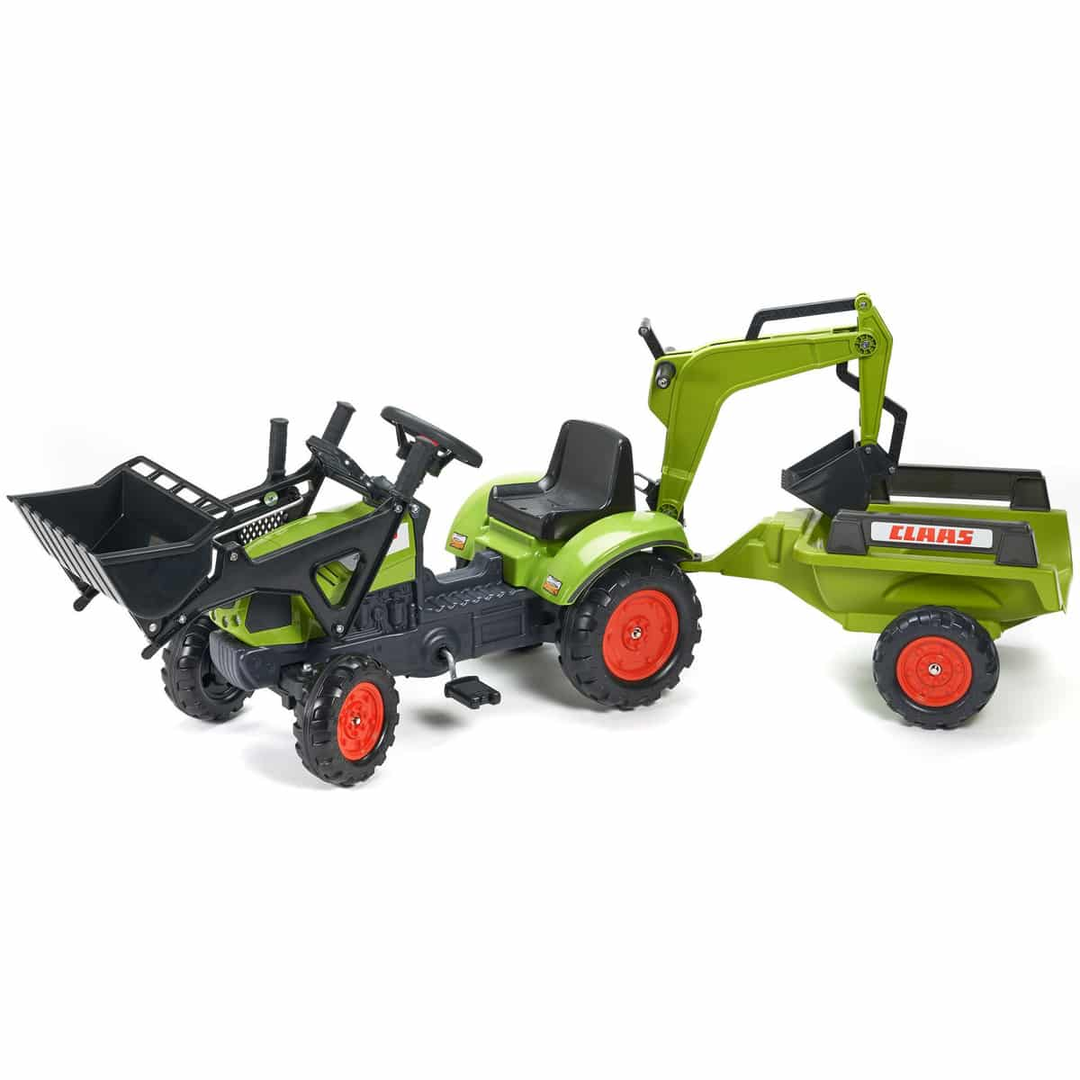 Falk 2040 N Kinder Trecker Bagger Lader Claas Arion 410 Anhänger Baggerschaufel  B-Ware - 3016202040147