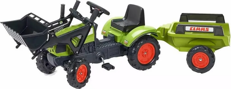 B-Ware Falk Trettraktor Kinderfahrzeug Traktor Claas Lader Hänger 2 5 Jahre Grün