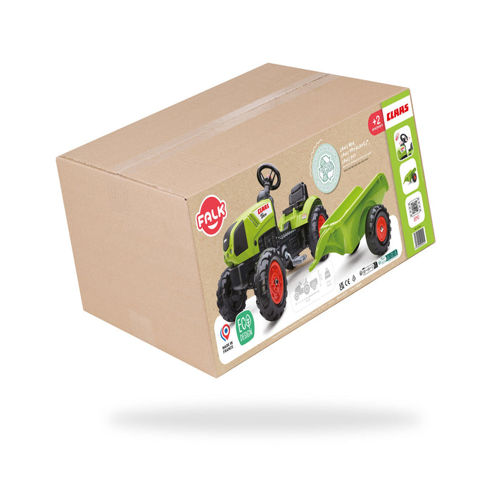 B-Ware Falk Trettraktor Kinderfahrzeug Spielzeug Claas Arion 410 Mit Anhänger Ca 130 Cm - 3016200204015