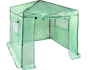 B-Ware Foliengewächshaus Faltgewächshaus Faltpavillon Set Pop Up 2in1 240 X 240 Cm