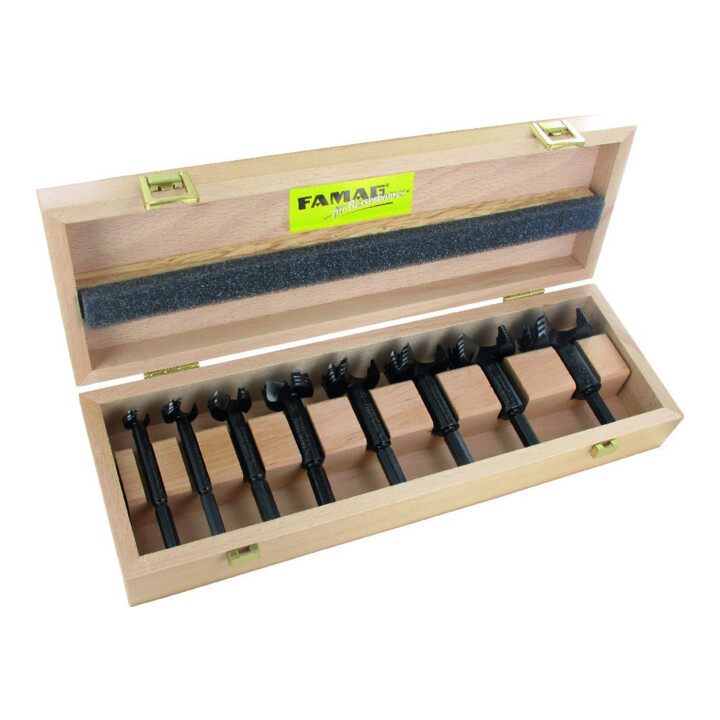 Famag Bormax Satz Forstnerbohrer Set Holz 8 Teilig 15 50mm Holzkasten Werkzeug B-Ware