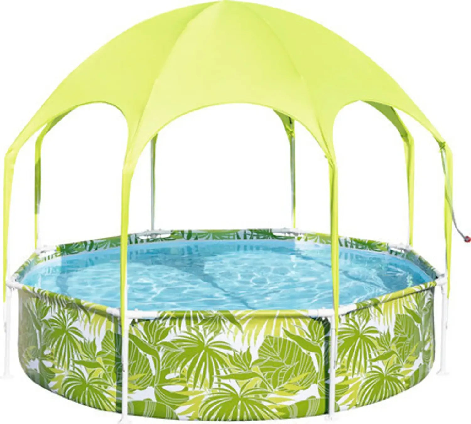 B-Ware Bestway Aufstellpool Framepool Pool Rund 244x51 Cm Mit Dach Swimmingpool - 4306517904180