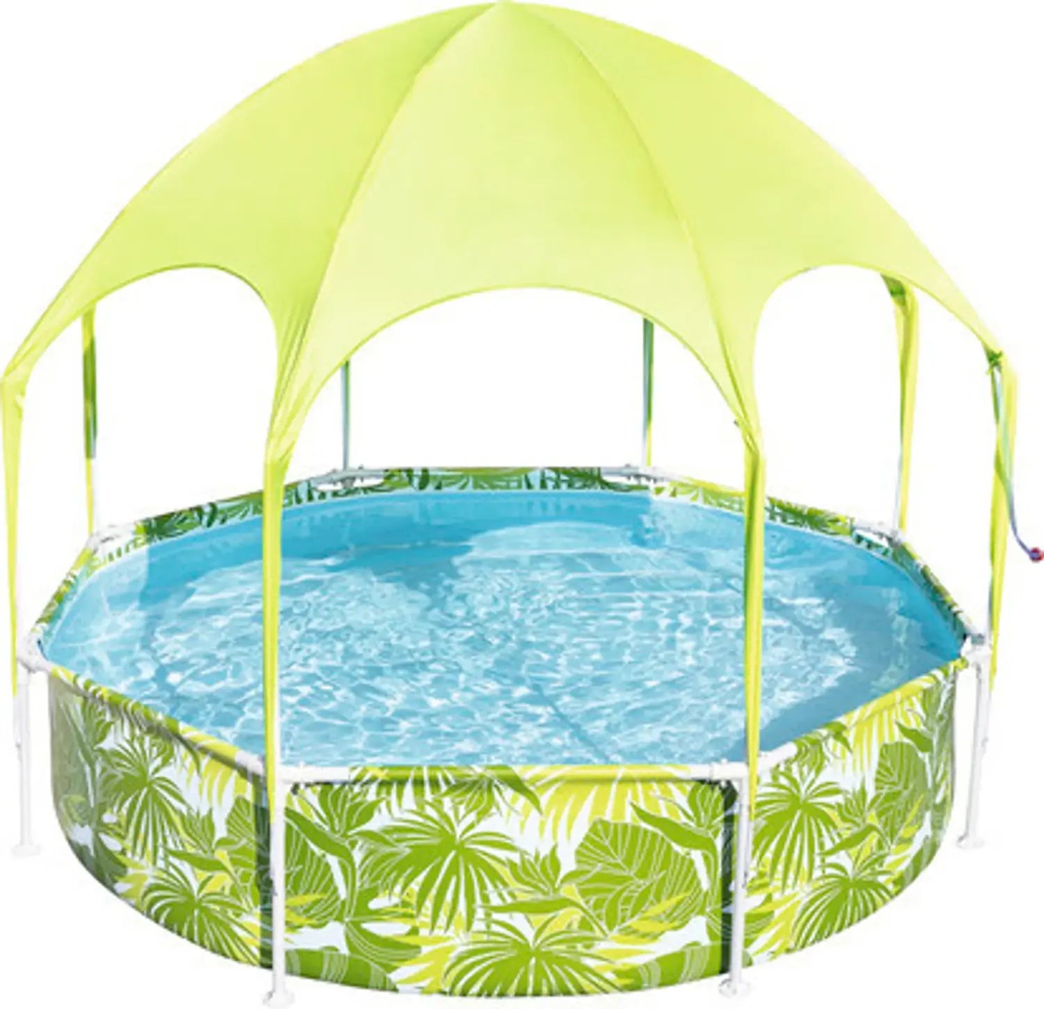B-Ware Bestway Aufstellpool Framepool Pool Rund 244x51 Cm Mit Dach Swimmingpool - 4306517904180