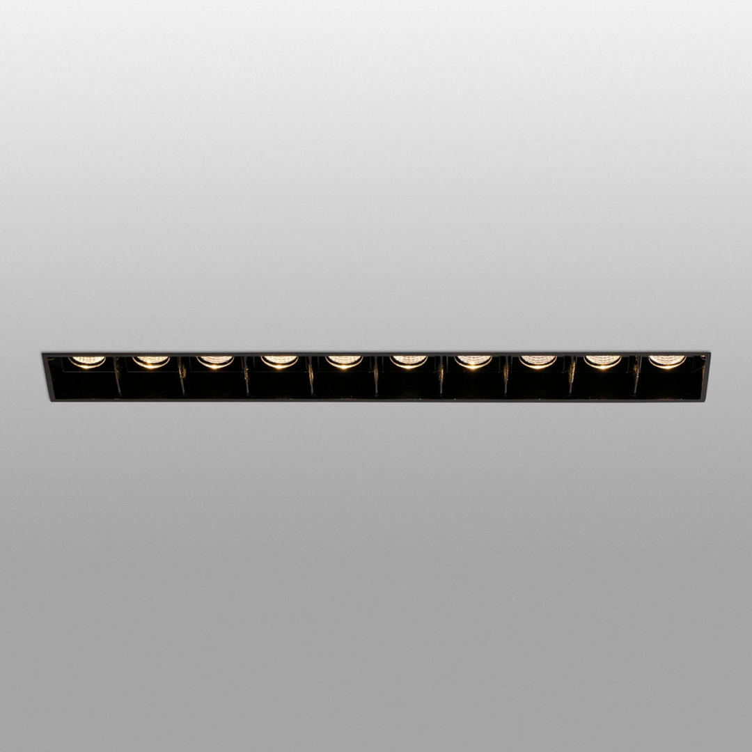 FARO BARCELONA LED-Leuchte Einbauleuchte schwarz Troop Trimless 10-flammig Lampe