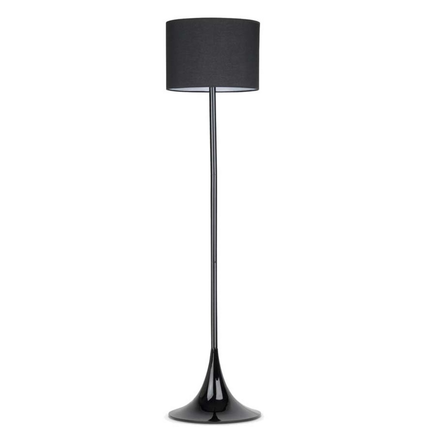 Faro Barcelona Stehleuchte Lampe Black E27 Metall Textil Schalter Schwarz 149 Cm B-Ware - 8421776297647