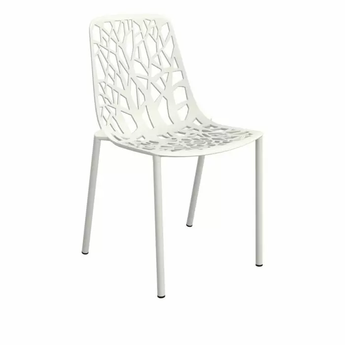 B-Ware Fast Forest Stapelstuhl Stuhl Sitz Outdoorstuhl Gartenstuhl Esszimmerstuhl Weiß - 4250298734163