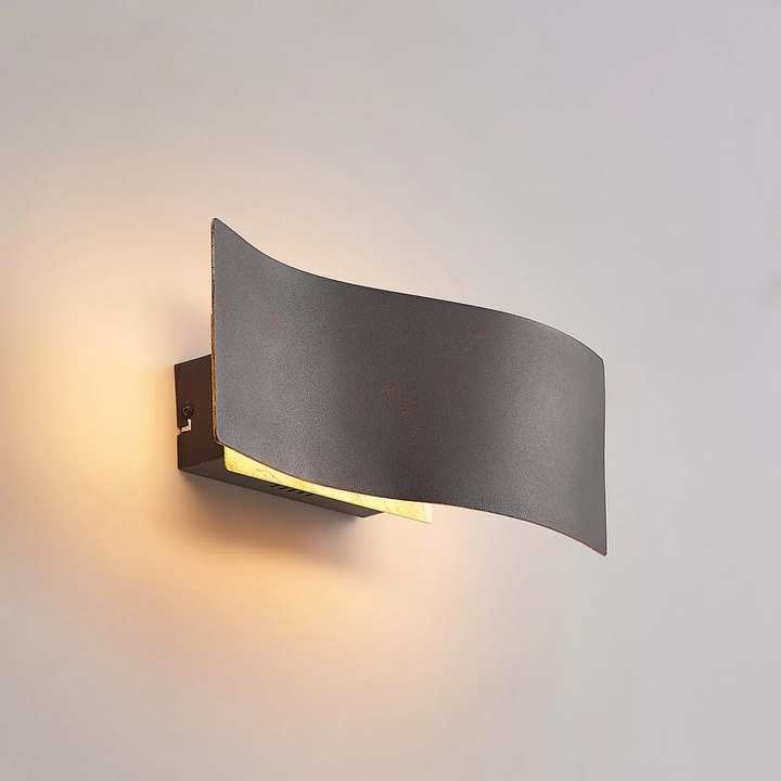 Lindby Larisa LED-Wandleuchte in welliger Form Wandlampe Leuchte Außenwandlampe