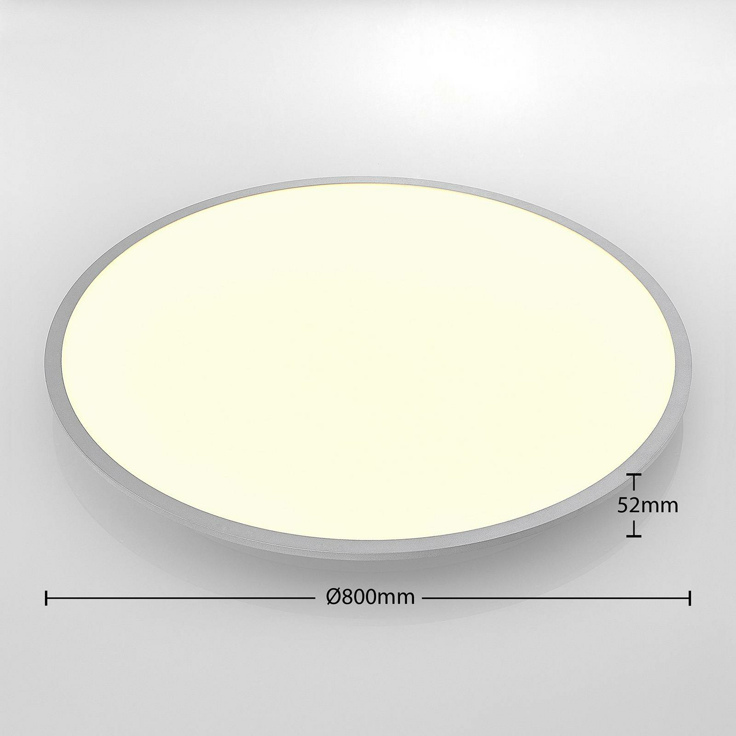 B-Ware Lindby Narima Led Deckenlampe Deckenlampe Lampe Cct ø 80 Cm 45 W Weiß Silber