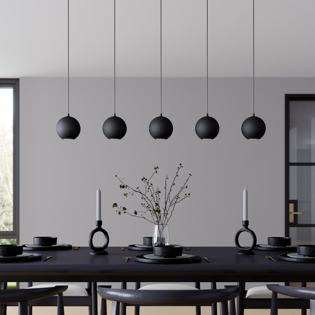 Euluna Pendelleuchte Midnight Deckenlampe Hängeleuchte 5 Flammig Gu10 Schwarz B-Ware