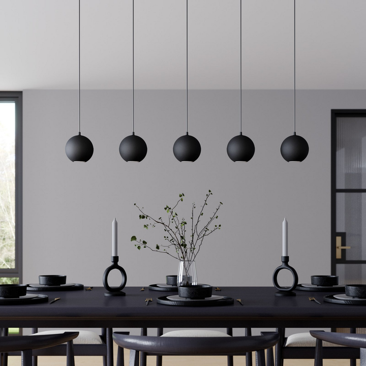 Euluna Pendelleuchte Midnight Deckenlampe Hängeleuchte 5 Flammig Gu10 Schwarz B-Ware