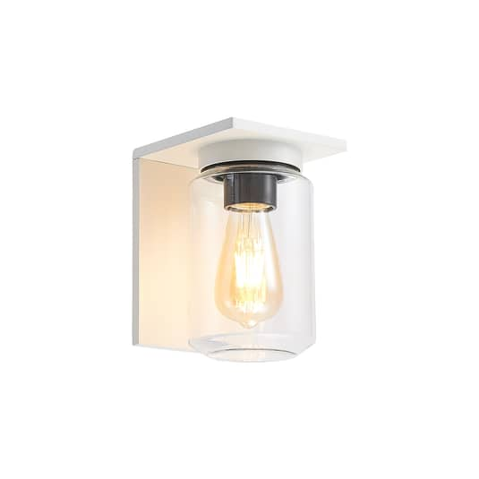 B-Ware Lucande Semka Außenwandleuchte Weiß Außenleuchte Wandleuchte Wandlampe Lampe E27