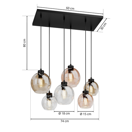 Tk Lighting Cubus 2164 Hängeleuchte Deckenlampe Pendelleuchte Lampe Leuchte670 B-Ware