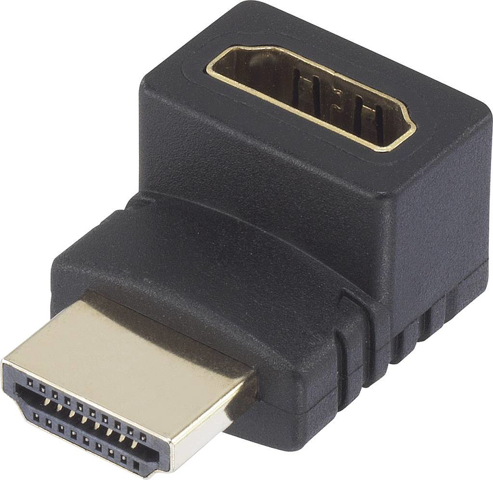 HDMI Adapter [1x HDMI-Stecker - 1x HDMI-Buchse] 270° nach oben gewinkelt 2 STÜCK