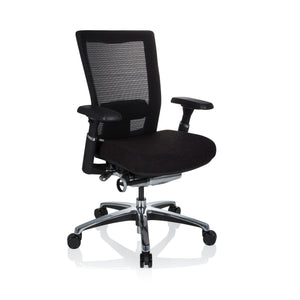 B-Ware Bürostuhl Drehstuhl Stuhl NOVA PRO ALU hjh OFFICE Stoff Schwarz Synchronmechanik