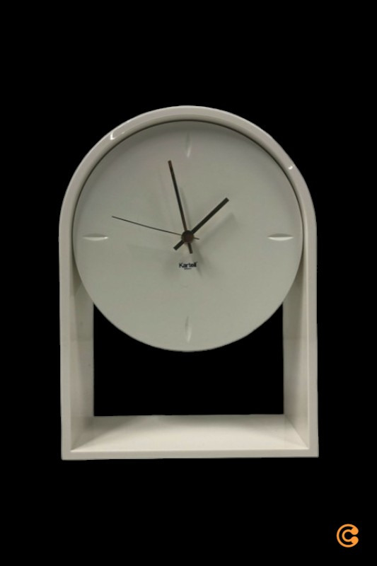 B-Ware Kartell Air Du Temps Tischuhr Standtischuhr Uhr Wecker Kaminuhr Reiseuhr Weiß874 - 8058967267518
