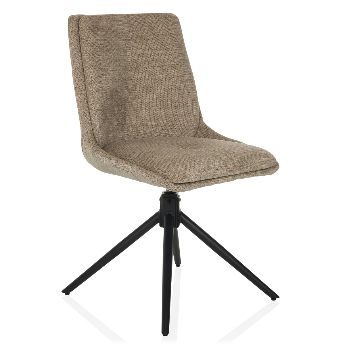 hjh LIVING Dining Stuhl TARVISO I Esszimmerstuhl Deko Stoff beige Polsterstühle - 4064323045144