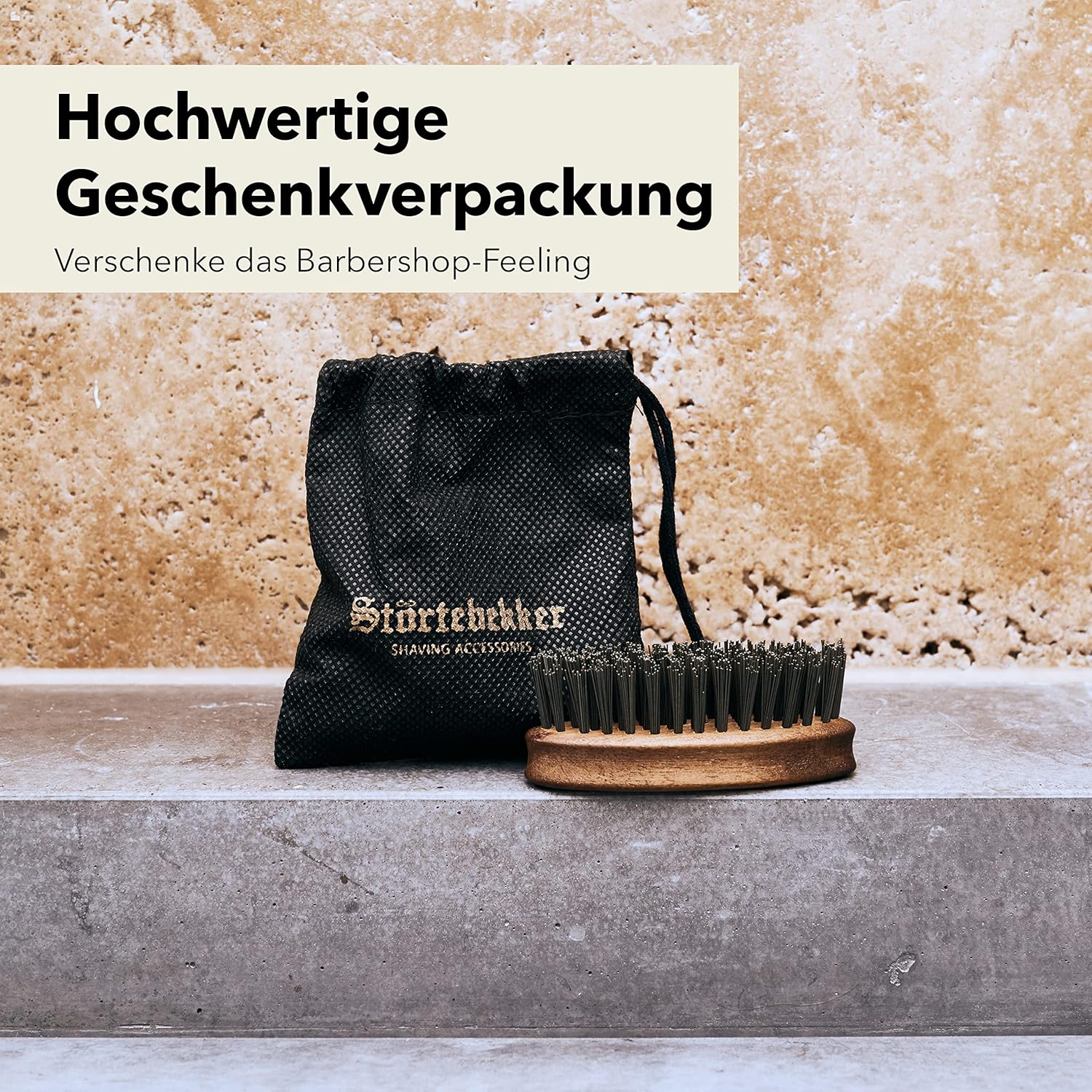 B-Ware Störtebekker Premium Bartbürste Made In Germany Bartkamm Bartpflege Bioni Fil 239