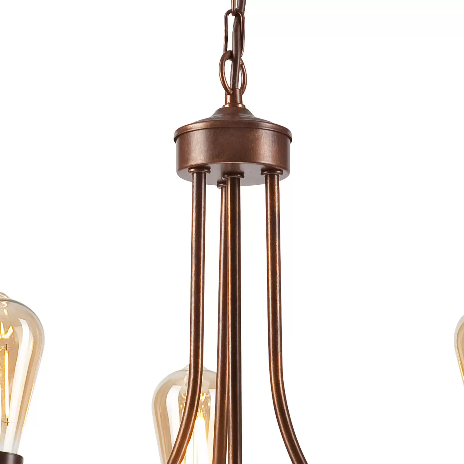 Euluna Gina Kronleuchter In Braun Dreiflammig Leuchte Lampe E27 Deckenlampe Spot B-Ware - 4251911779158