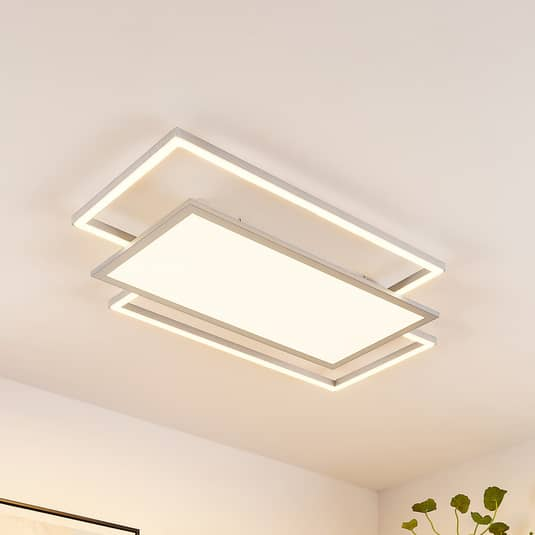 Lucande Ciaran LED-Deckenlampe Rechtecke Deckenleuchte Lampe Leuchte CCT IP20