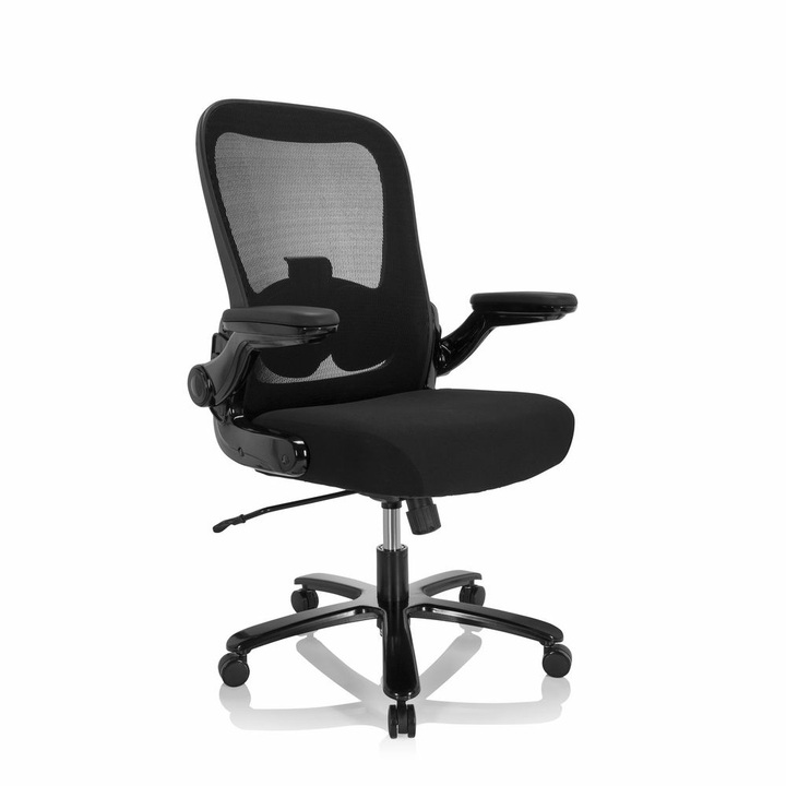 hjh OFFICE Bürostuhl Drehstuhl Stuhl INSTRUCTOR SW I XXL Netzstoff bis 220 KG