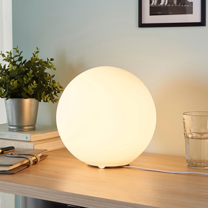 B-Ware Lindby Glastischlampe Marike Tischlampe Tischlampe Lampe E27 Glas Kugel Weiß