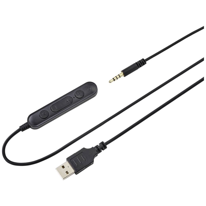 Renkforce RF-HS-360 Computer On Ear Headset kabelgebunden Schwarz Kopfhörer
