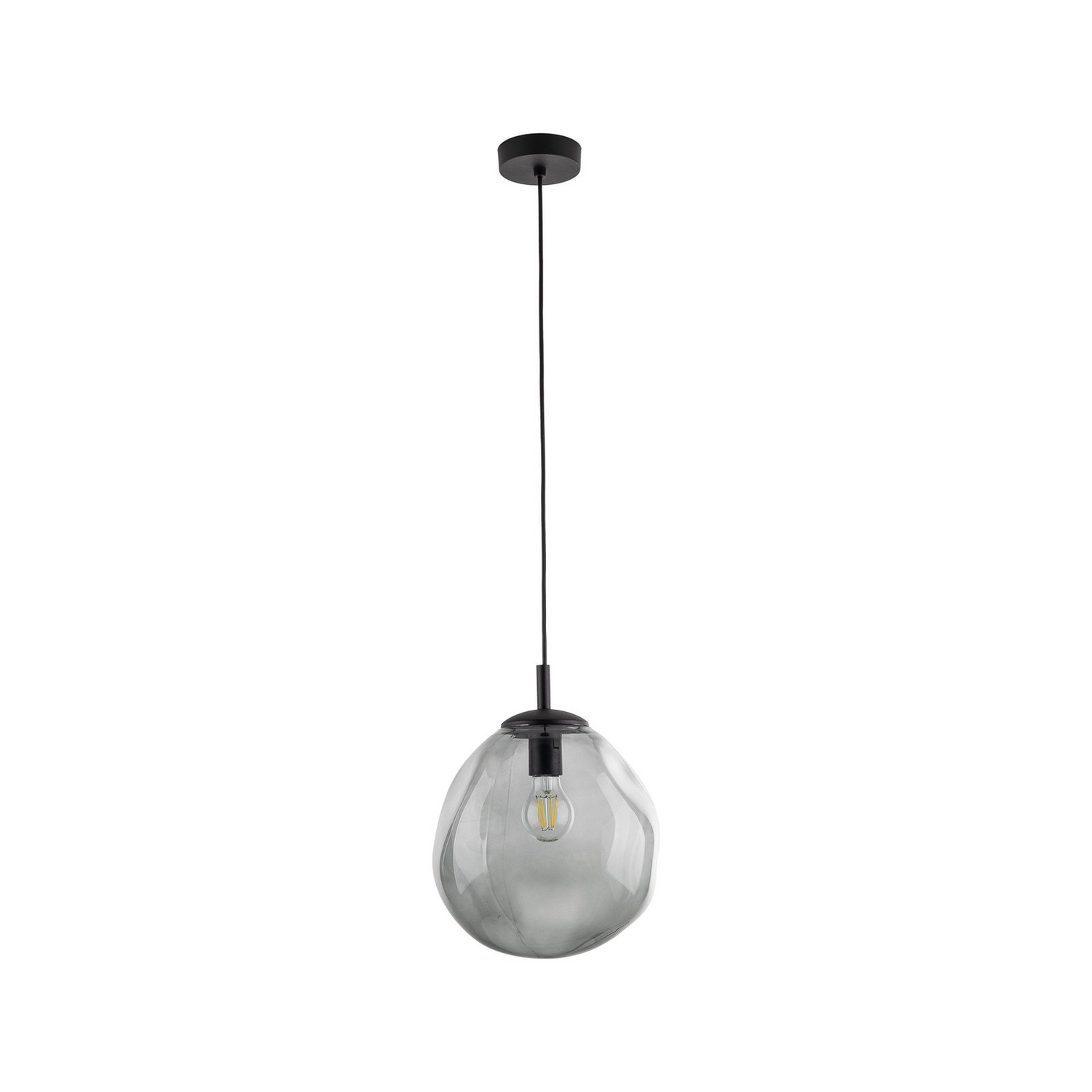 B-Ware Hängeleuchte Sol Mini Glas ø 25 Cm Schwarz Grafitgrau Deckenlampe Lampe Leuchte