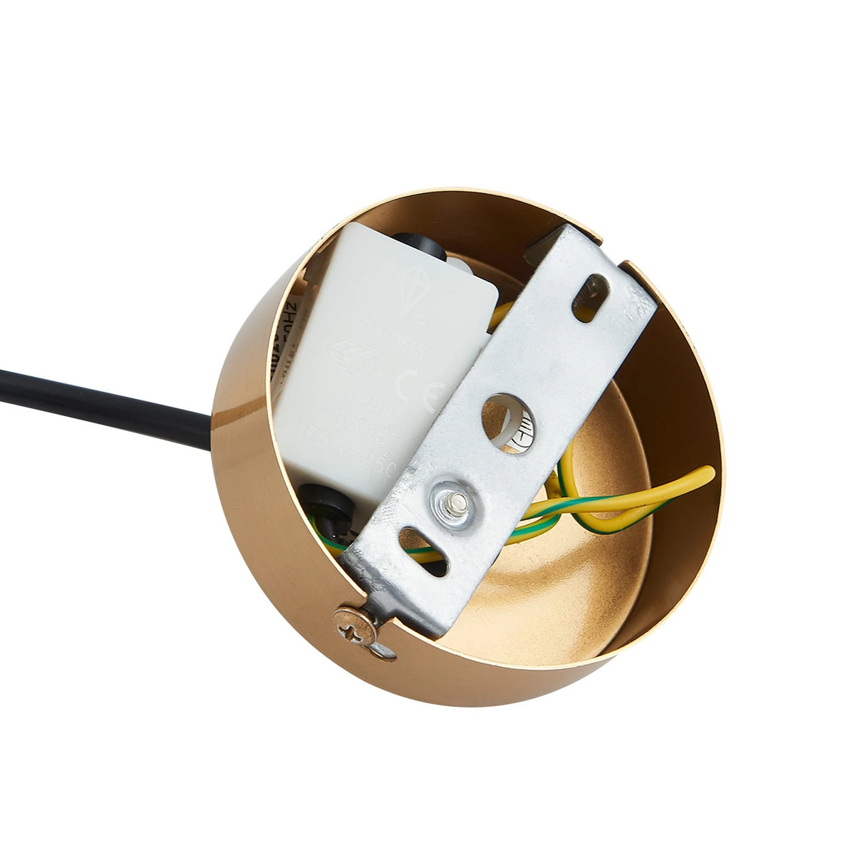 Lucande Hängelampe Bidolo Hängeleuchte Deckenlampe messingfarben Glas 15 cm IP44 - 4251911776379