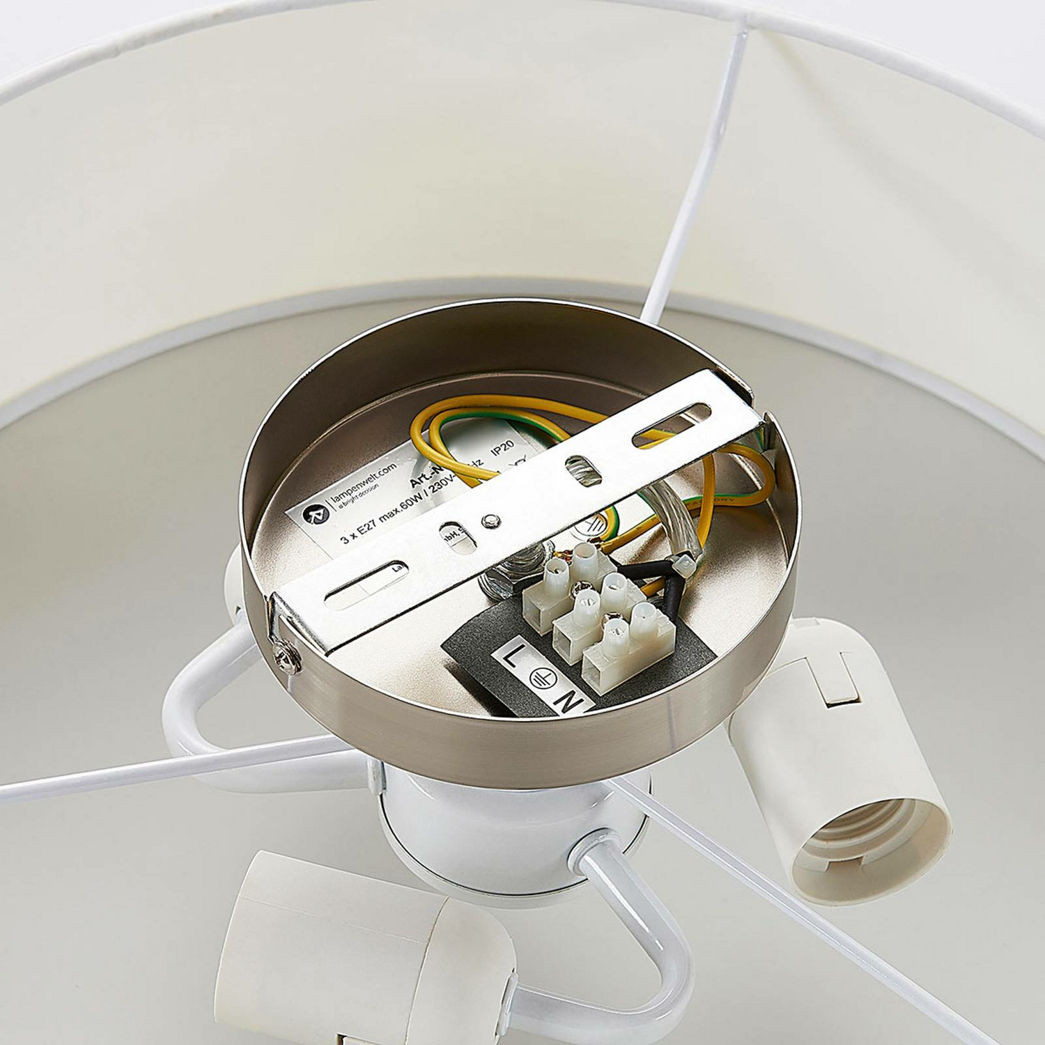 B-Ware Lindby Deckenlampe Sebatin Hängelampe Lampe Leuchte ø 40 Cm E14 3 Flammig Cr608