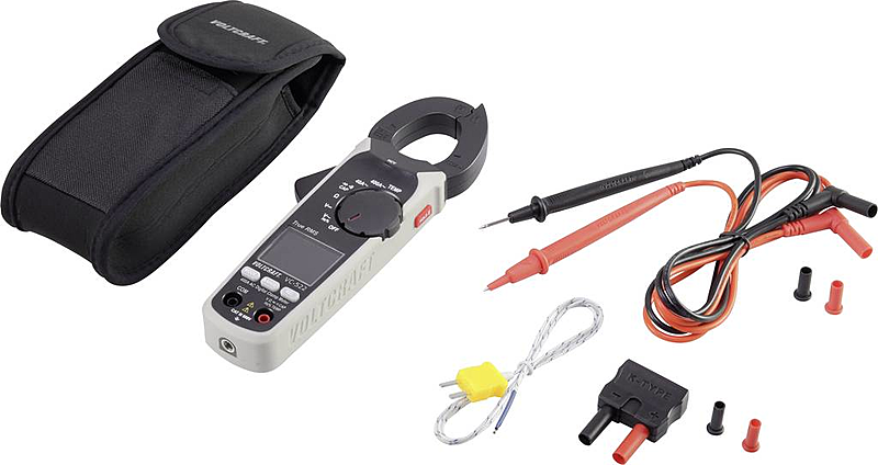 Pince ampèremétrique Voltcraft VC 522 de seconde main, calibrée numériquement selon la norme d'usine Cat III 60584