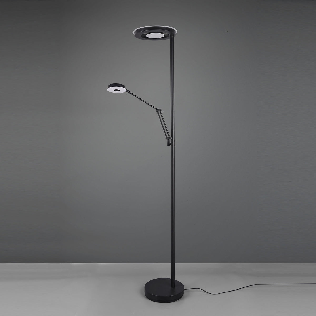Trio Lighting Deckenfluter Stehlampe LED Leselicht Barrie schwarz matt Metall - 4017807467598