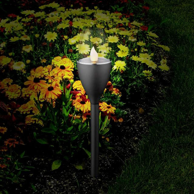 Sygonix 10er Set LED-Gartenleuchte Wegeleuchte Gartenlampe Solarleuchte schwarz