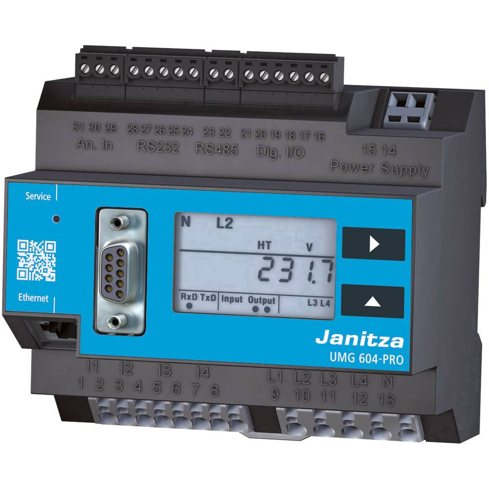 Janitza UMG 604-PRO 230 V Spannungsqualitäts-Analysator CAT III 300 V digital