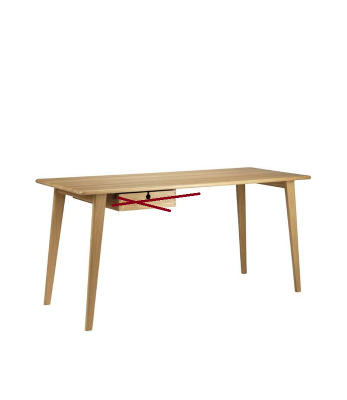 B-Ware Fdb Møbler C67 Schreibtisch Arbeitstisch Massivholz 156x60cm Siehe Text/Foto - 5700383209810
