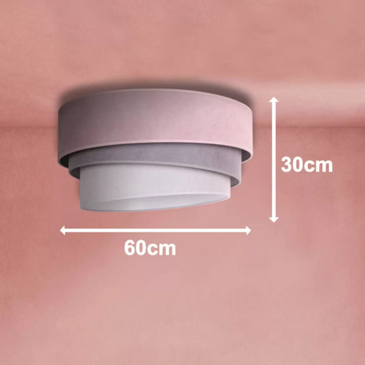 Euluna Deckenlampe Pastell Trio Deckenleuchte Leuchte ø 60cm Pink Grau Hellg532 B-Ware