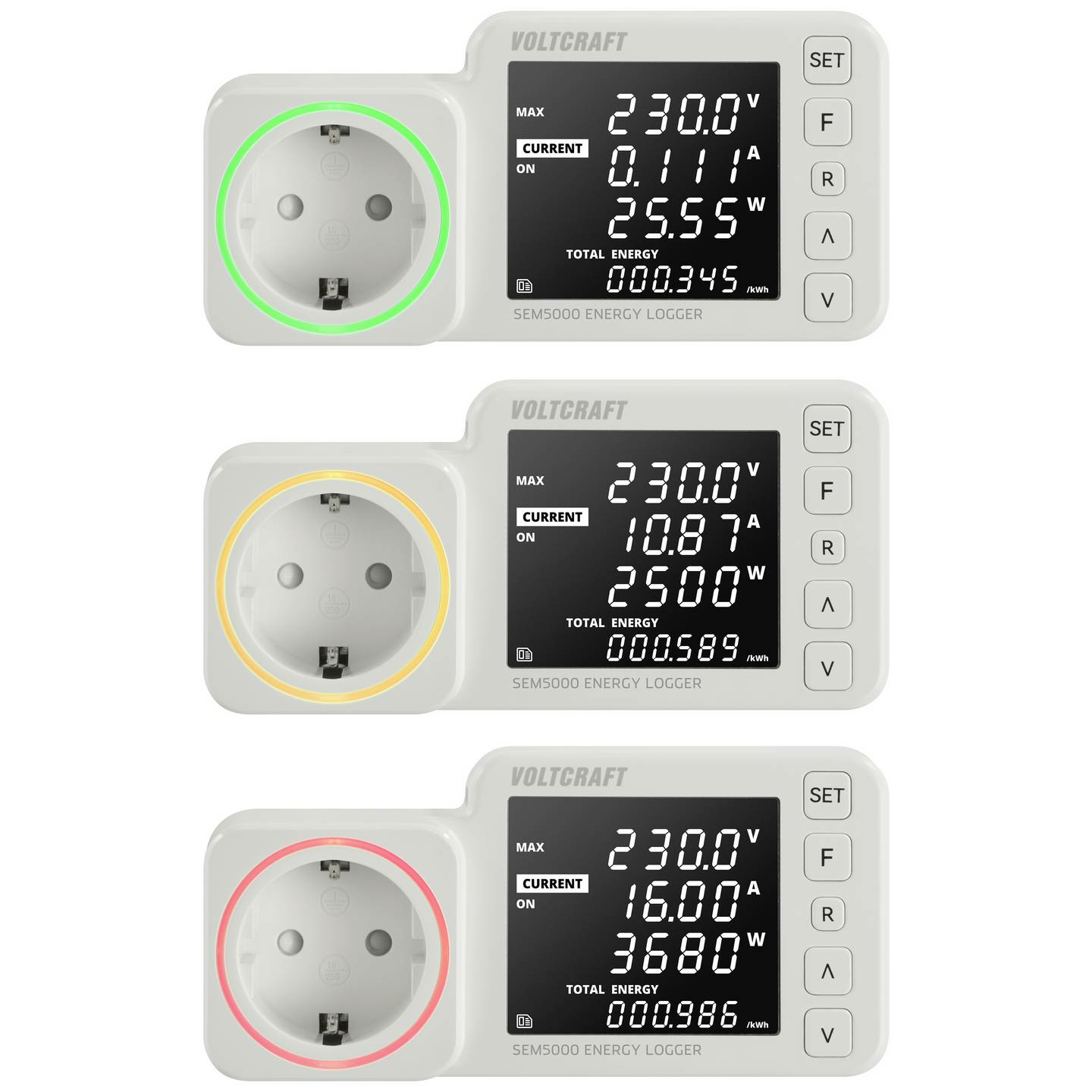 B-Ware Voltcraft Energiekostenmessgerät Kostenprognose Alarmfunktion überspannungsalarm