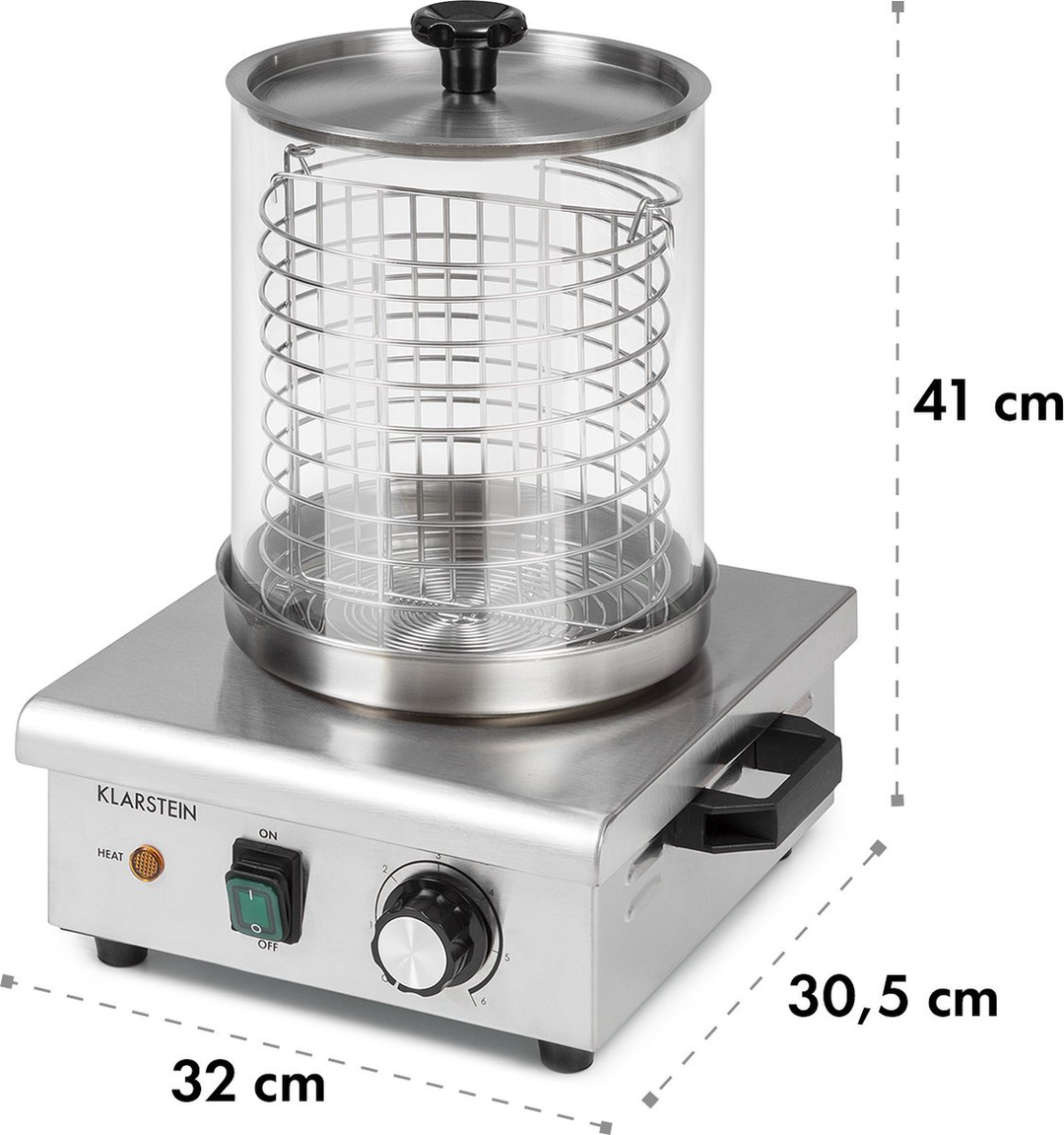 Klarstein Pro Sausage Factory 450 Hotdog-Maker Hotdogkocher Würstchenkocher