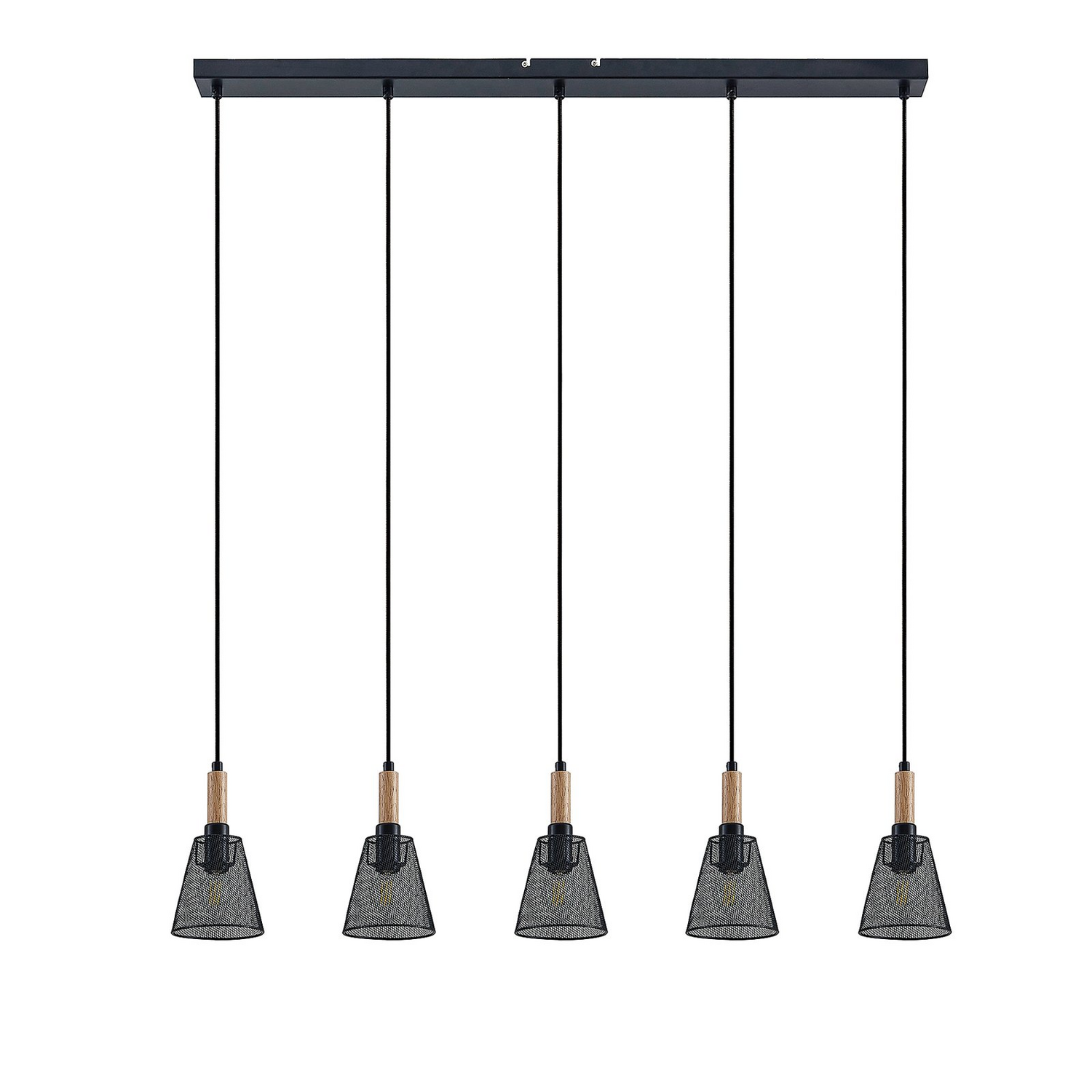 Lindby Layne Pendelleuchte Hängeleuchte Deckenlampe Korbschirme Fünfflammig B-Ware - 4251096592597