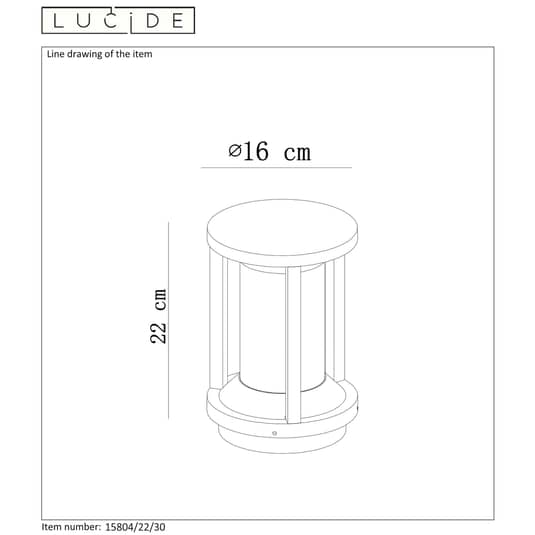 Lucide Cadix Sockelleuchte Tischleuchte Windlicht Tischlampe Lampe Leuchte E27 B-Ware
