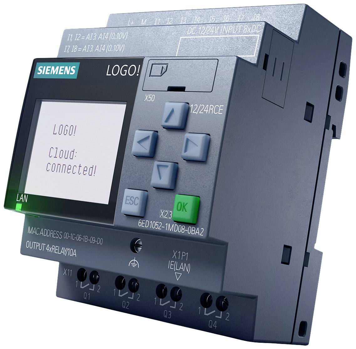 Siemens 6ED1052-2FB08-0BA2 SPS-Steuerungsmodul 115 V/DC 230 V/DC 115 V/AC 230 - 4034106034450