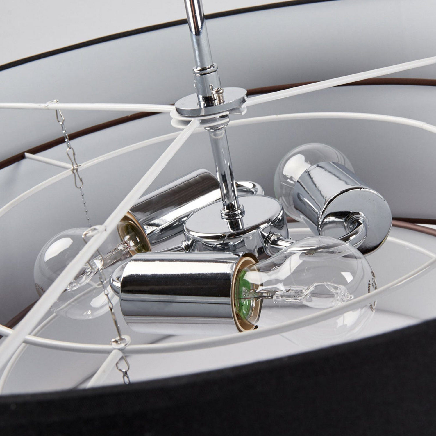 B-Ware Lindby Deckenlampe Melia Hängelampe Lampe Leuchte 3 Flammig E27 Schwarz Braun