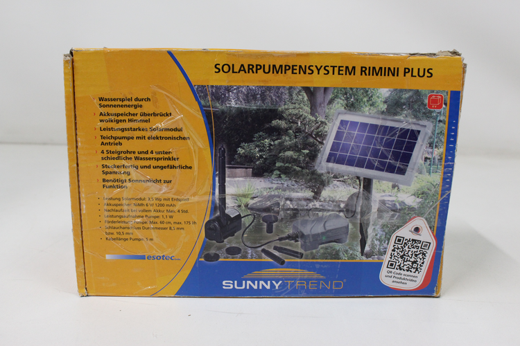 Esotec Rimini Plus Solar Pumpenset Solarpumpe Akkuspeicher Teichpumpe 175 L/H160 B-Ware