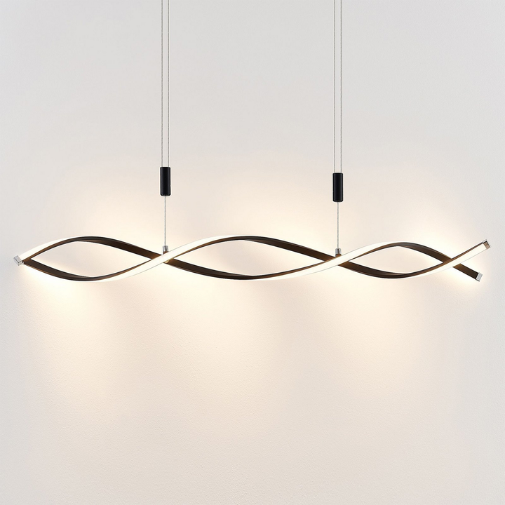 Lindby Welina LED-Hängeleuchte Deckenlampe Pendelleuchte Lampe 24 W schwarz matt