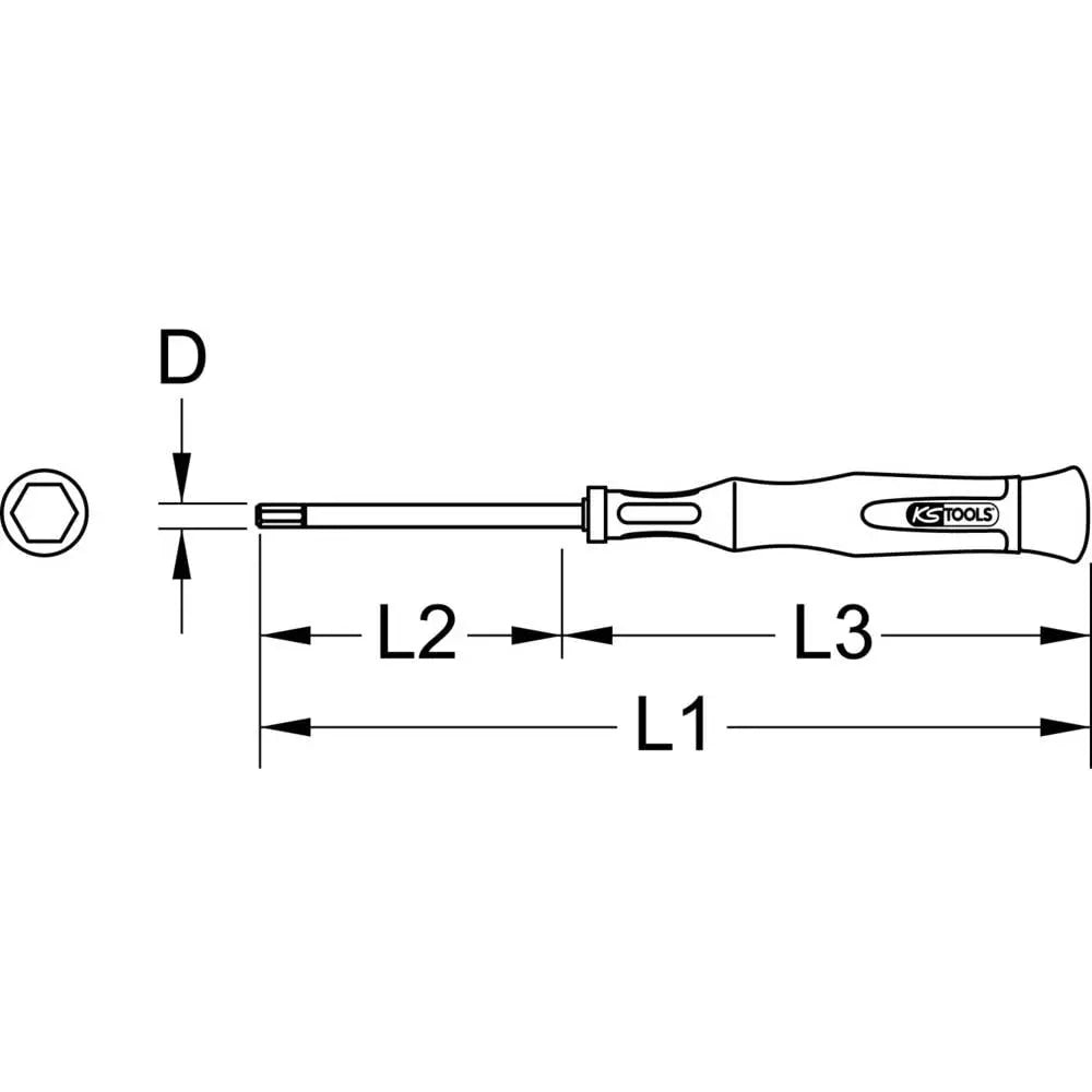 B-Ware Ks Tools Schraubendreher Innensechskant Sechskantschlüssel Rund 145 Mm 17 Stück - 4042146747438